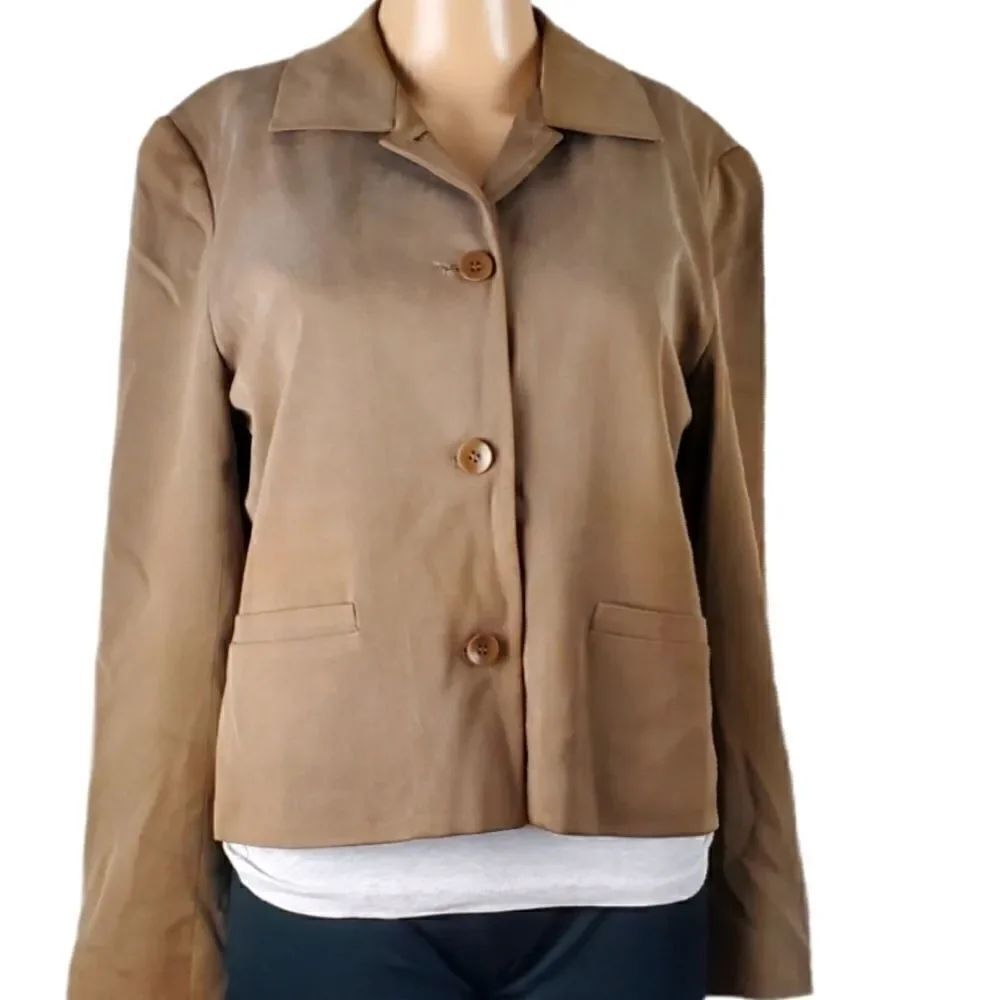 Talbots Brown 100% Silk Blazer